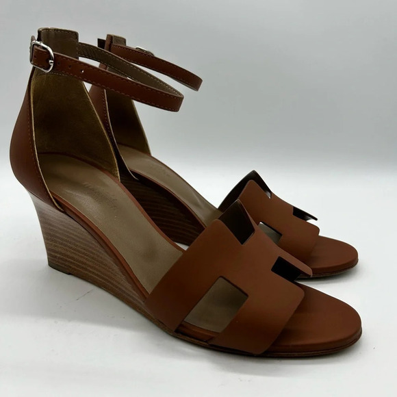 HERMES legend sandals Camel Gold Size 37.5 With Box And Dustbags - Picture 6 of 16